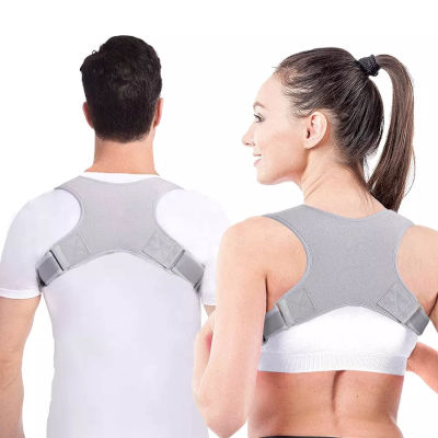Man and woman wearing the Pain Kit upper back support brace
