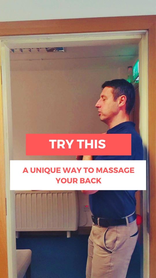 Dave demonstrating a unique way to massage your back